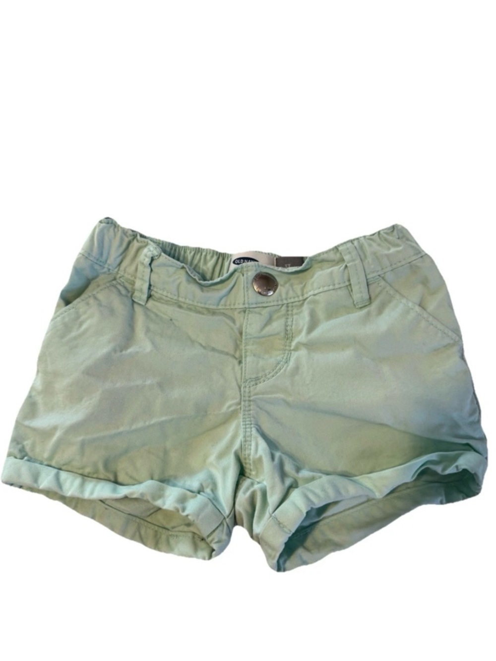 Old Navy Toddler Girls MINT green summer shorts. Size 3T. pull on adjustable